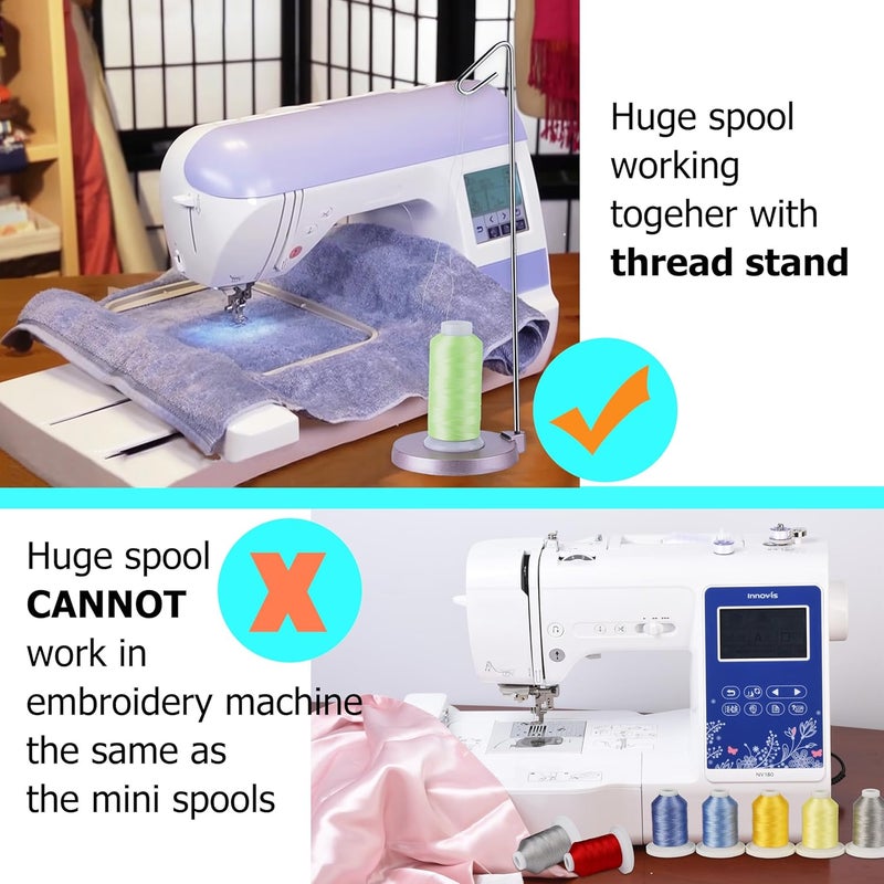 simthread Glow in Dark Thread for Embroidery and Sewing 2500 Yards Pink - Image 2